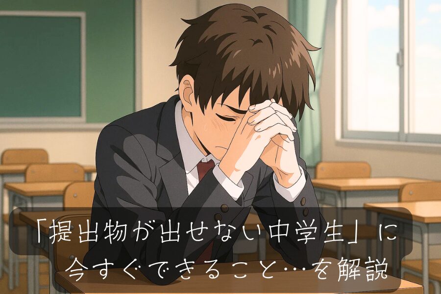 「提出物が出せない中学生」に今すぐできること