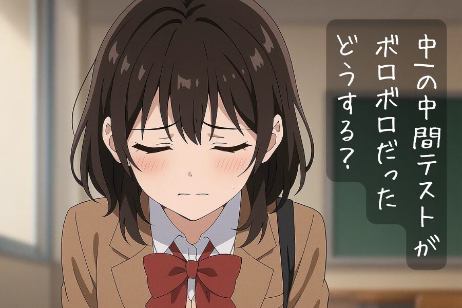 中1中間テストボロボロ