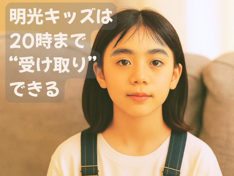 明光キッズは20時まで“受け取り”できる