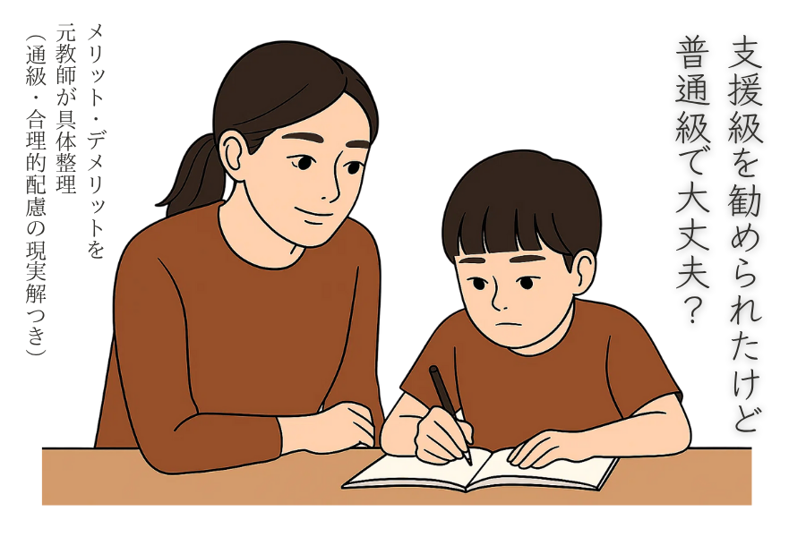 支援級を勧められたけど普通級で大丈夫？