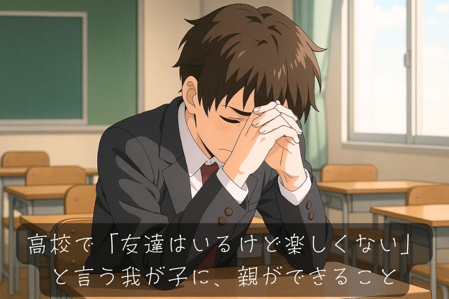 高校で「友達はいるけど楽しくない」