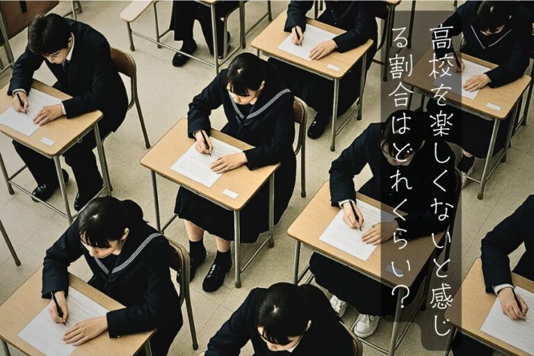 高校を楽しくないと感じる割合はどれくらい?“